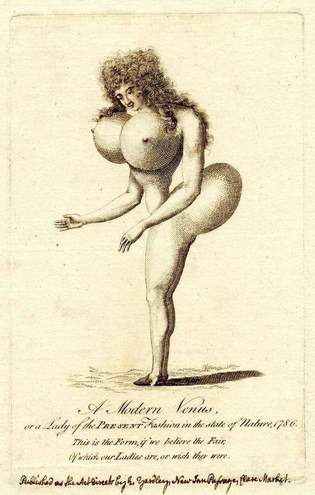 Гравюра 1786 года \"Современная Венера, или Леди нынешней моды\".